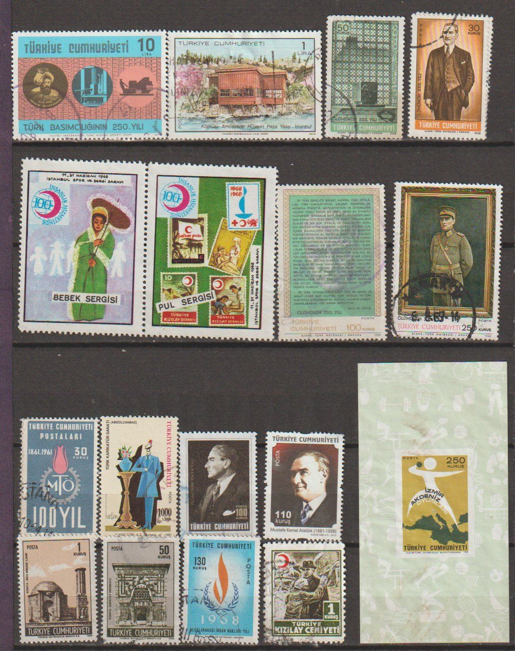Tous les timbres: Turquie, divers thèmes, bonne qualité – D'occasion à Crans-Montana par kira56 1
