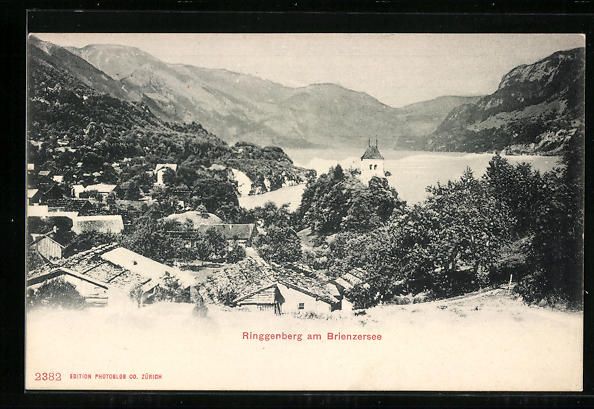 Cartoline postali: Ringgenberg /Brienzersee, Teilansicht mi – Usato da Berlin venduto da bartko-reher