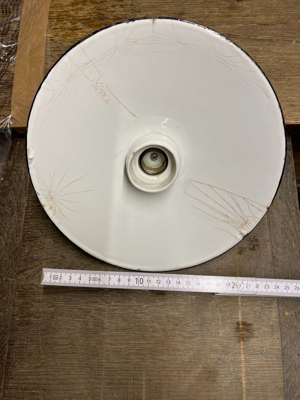 Lampade: Vintage Email-Leuchte 25cm – Usato da Dintikon venduto da Redgar58 1