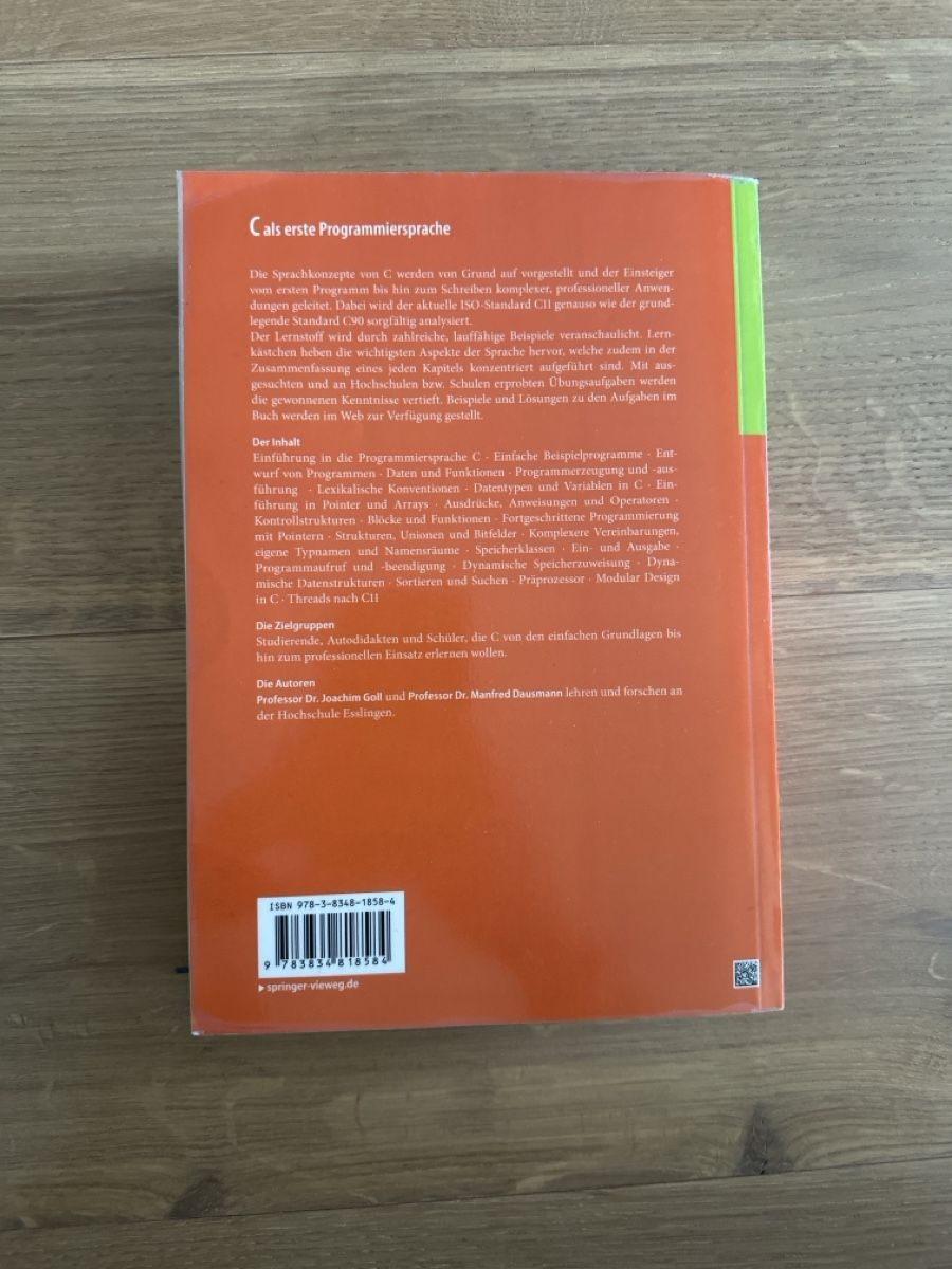 Libri: "C als erste Programmiersprache" – Usato da Ruggell venduto da Kauferin_Nr3 1