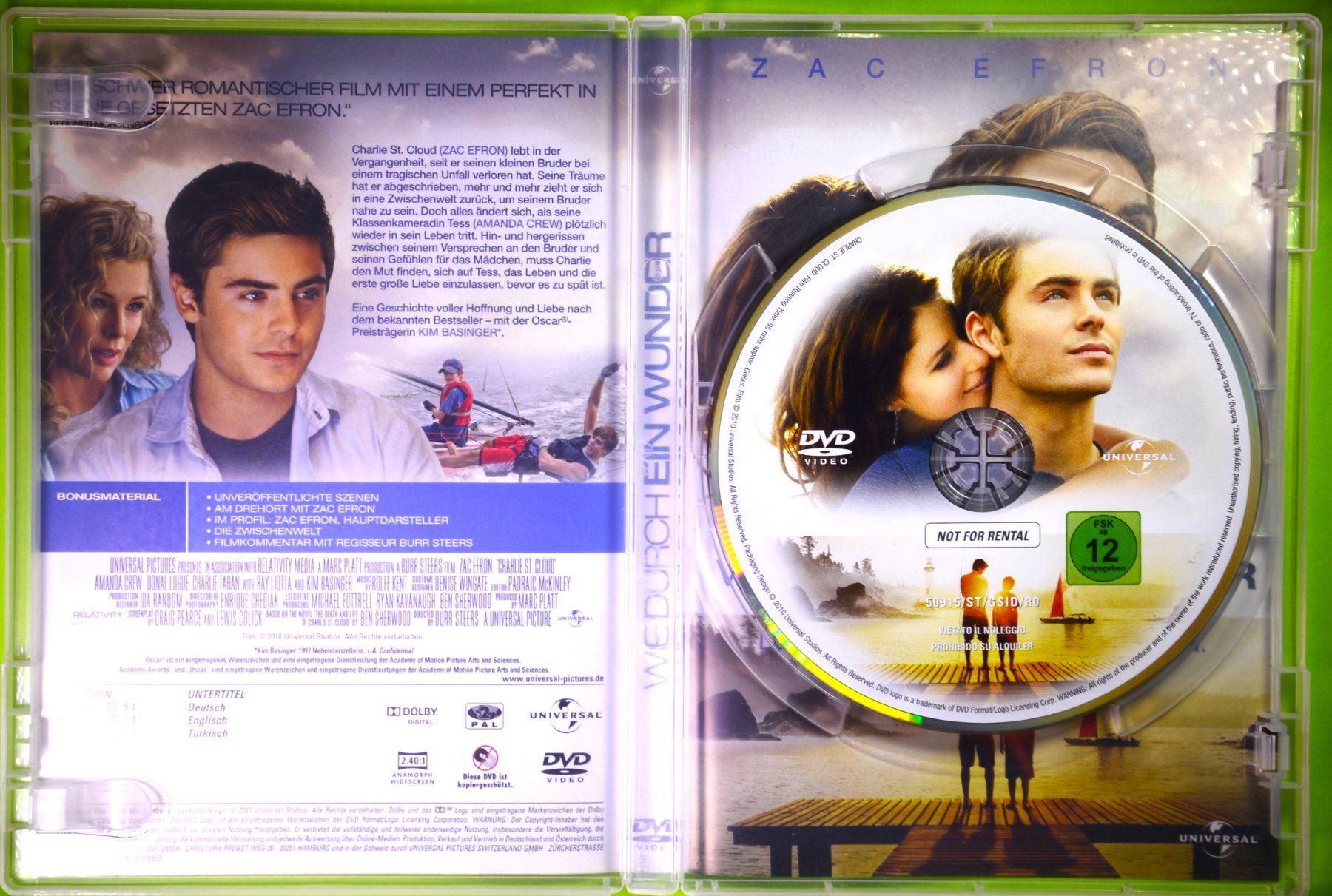 Alle DVDs: WIE DURCH EIN WUNDER  /  ZAC EFRON / AMANDA CREW – Neu (gemäss Beschreibung) aus Luzern von piro12 3