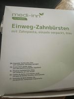 Einweg Zahnbürsten einzeln verpackt mit Zahnpasta