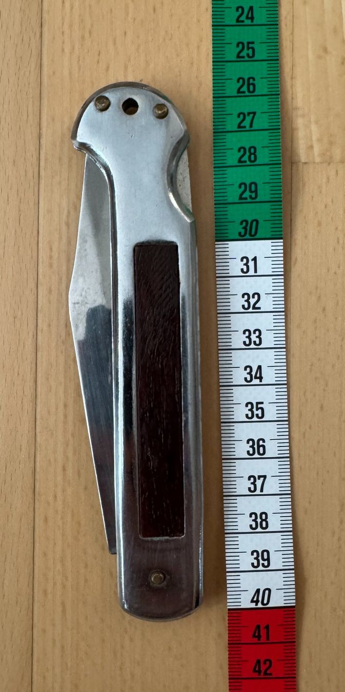 Taschenmesser: Robustes Klappmesser, Stahl, silbern, silver, pocket knife – Gebraucht aus Winterthur von YaV 3