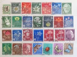 PRO JUVENTUTE: Des timbres oblitérés des années 1925 à 1952