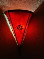 marokkanische Wandlampe Ziegen-Leder