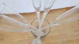 6er Set exklusive Sektgläser mit Eisglas