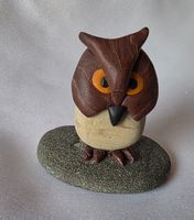 Eule Figur Naturstein Handgemacht  ist einzigartig