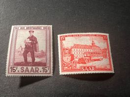 Saarland Deutschland 1954/55 Tag d. Briefmarke Falz (E902)