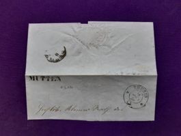 Vorphila Briefvorderteilvon MUTTEN/GR nach THUSIS, 1859