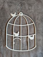 Wanddeko - Vogelkäfig mit Vögeln, Vintage Stil