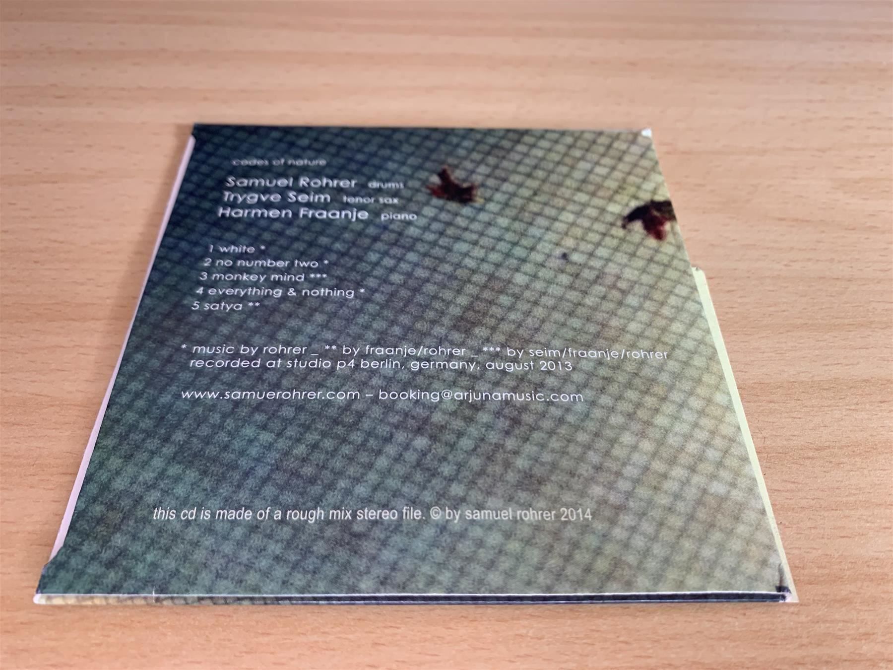 CD: codes of nature - Samuel Rohner, Trygve – Usato da Rikon im Tösstal venduto da Alpenmutz 1