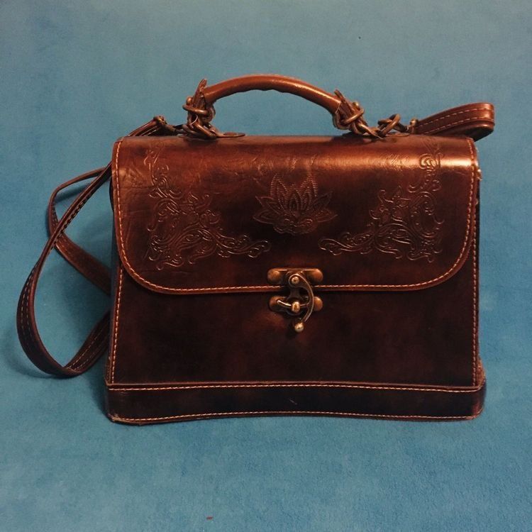 Borse da donna: Schöne braune Ledertasche im Retro-Look – Usato da Stans venduto da blitzhimmelblau 5