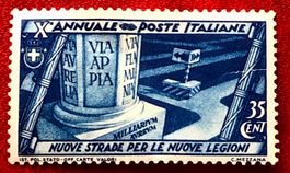 Briefmarken aus Italien Faschistischen Regierung 10 Jahre