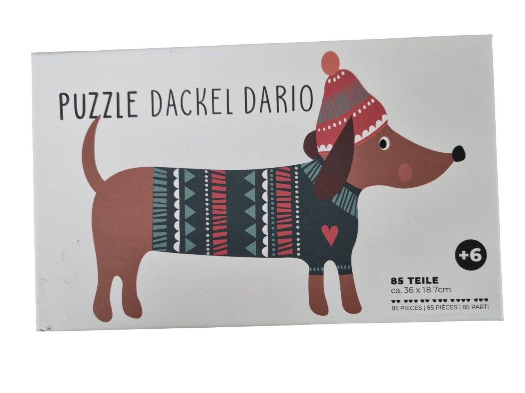 Puzzles: DEPOT Puzzle Dackel Dario, 85 Teile – Gebraucht aus Wangen b. Olten von Restwert_Wangen