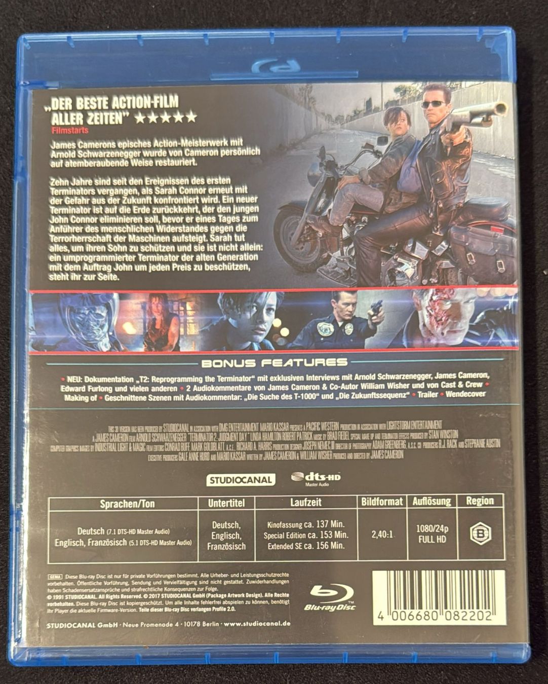 Alle DVDs: TERMINATOR 2 TAG DER ABRECHNUNG SPECIAL EDITION BLU-RAY – Gebraucht aus Zürich von  1