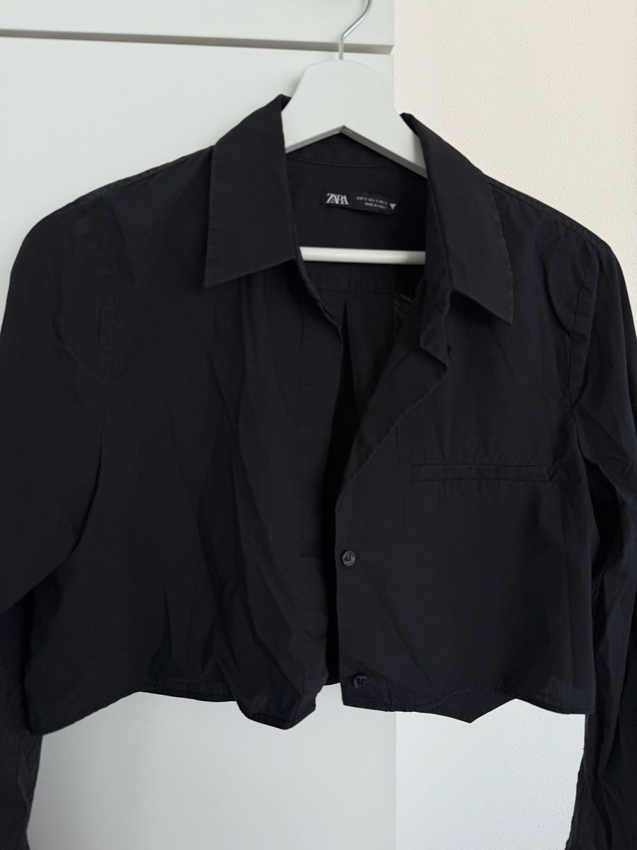 Zara Blusen: Cropped Hemd in Schwarz Zara – Neu (gemäss Beschreibung) aus Zürich von mel_87ct 1