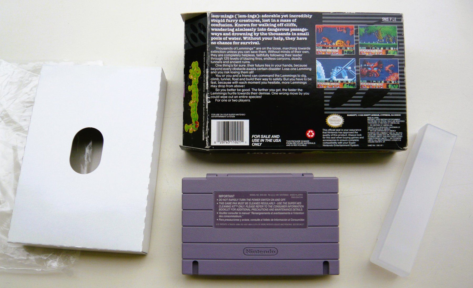 Nintendo Giochi: SNES: - Lemmings - Vintage ! – Usato da Onex venduto da Jaguar1986 3