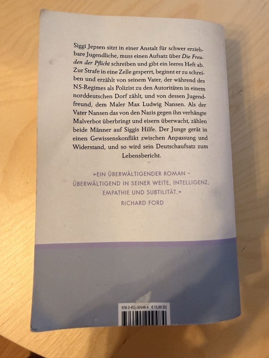Libri: Siegfried Lenz Deutschstunde Roman  – Usato da Dornach venduto da val_y2ws 2