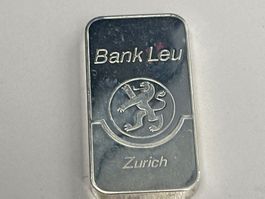 50g Silberbarren Bank Leu Zürich