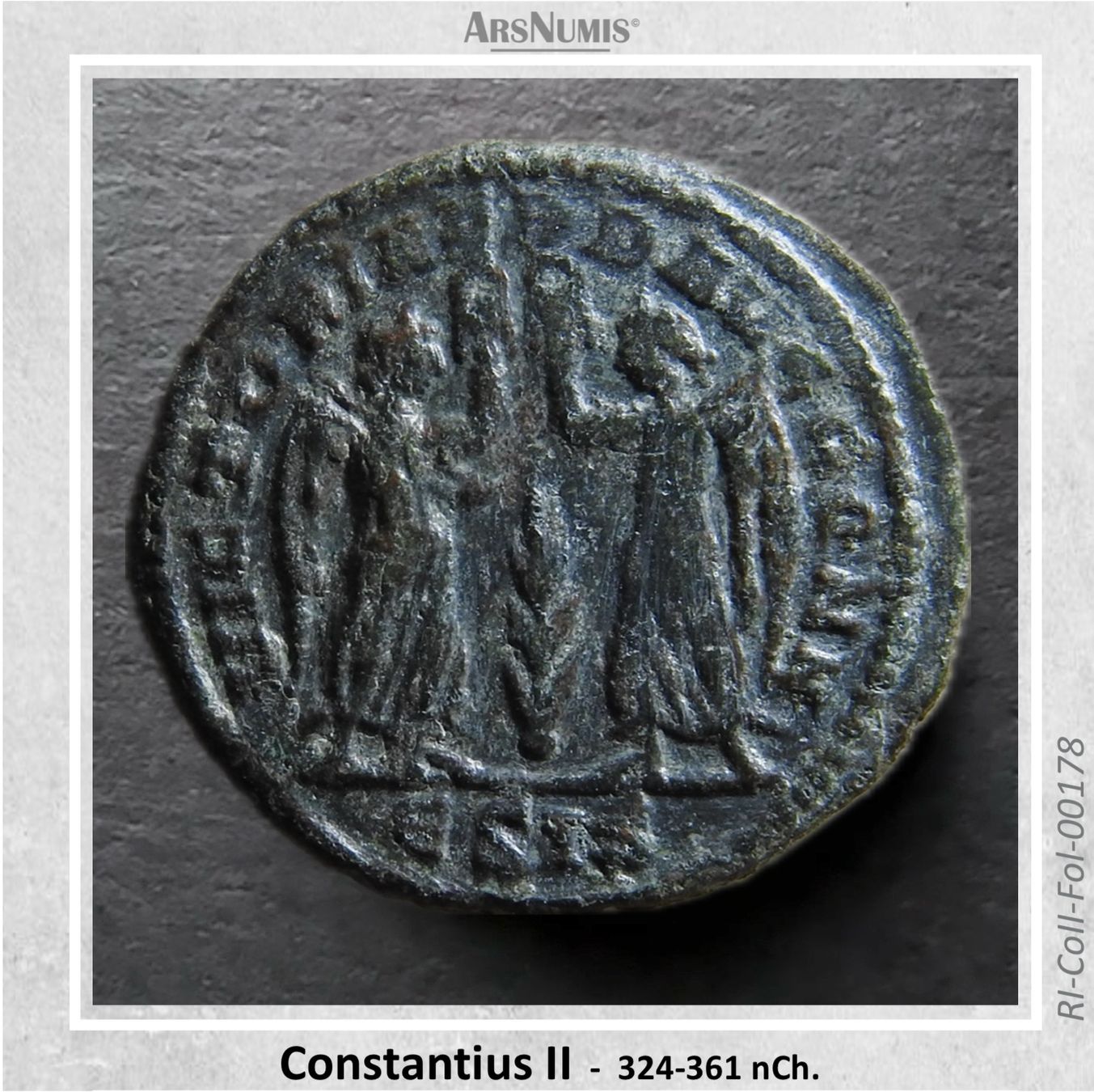 Tutti le monete: Antike römische Münze / Constantius II / 324-361 nCh. – Usato da Oberwil b. Zug venduto da ArsNumis 1