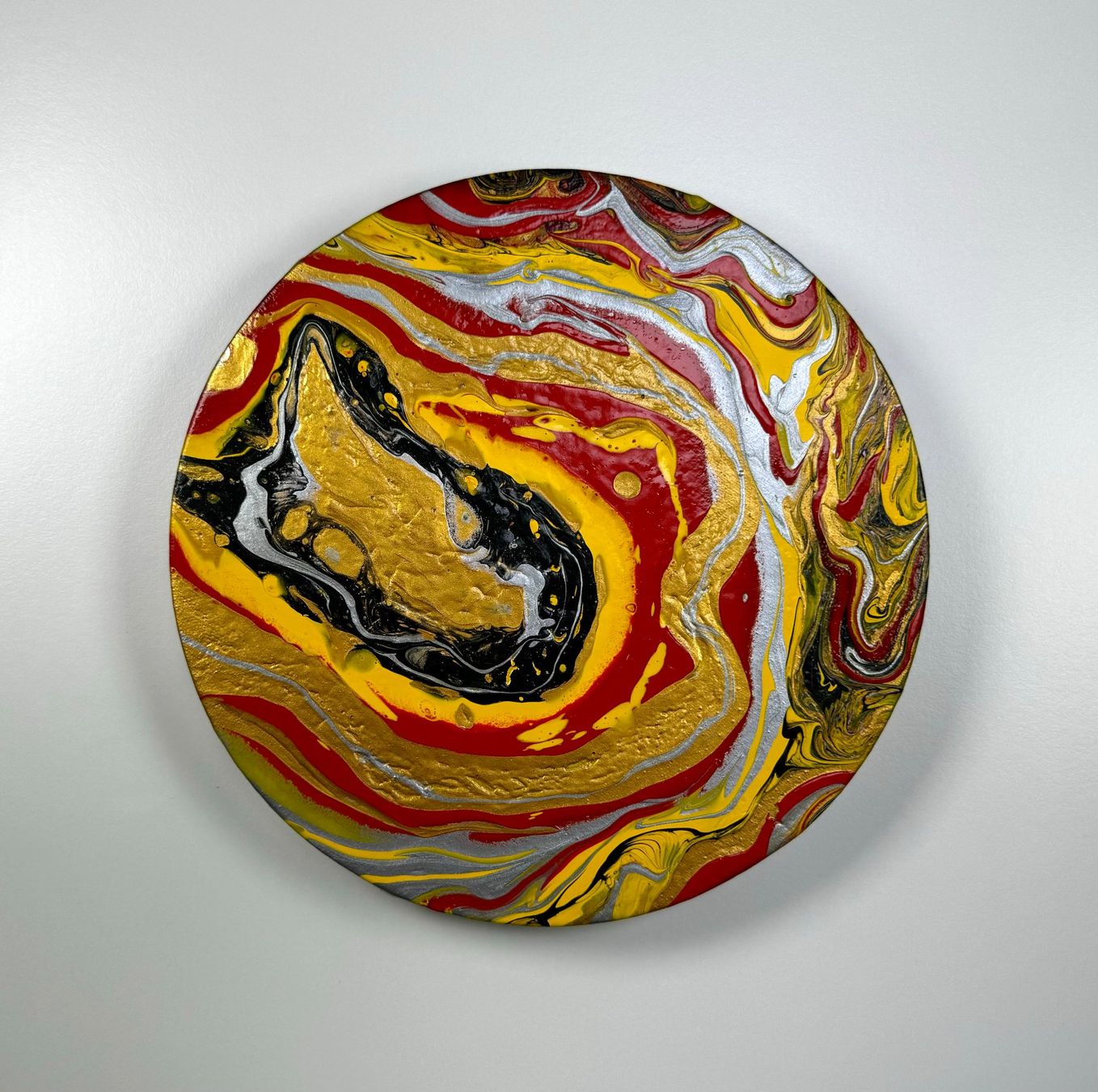 Dipinti: Acryl-Flüssigmalerei, kreisförmig – Usato da Schlieren venduto da MayaSheng1983