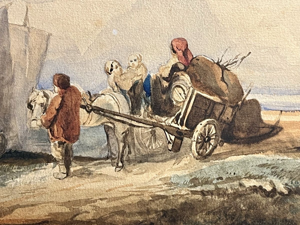 Dipinti: Aquarell mögl. Auguste Delacroix 19. Jh – Usato da Ottikon venduto da san_w99n 6