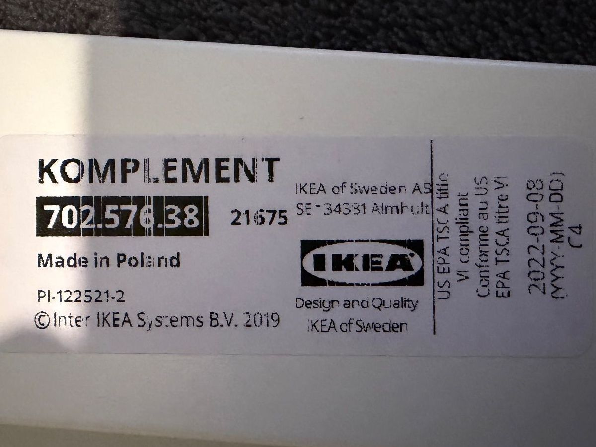 Ikea Armadi: IKEA KOMPLEMENT Glaseinlegeboden 100x58cm weiss – Usato da Fislisbach venduto da gueselpeter 5