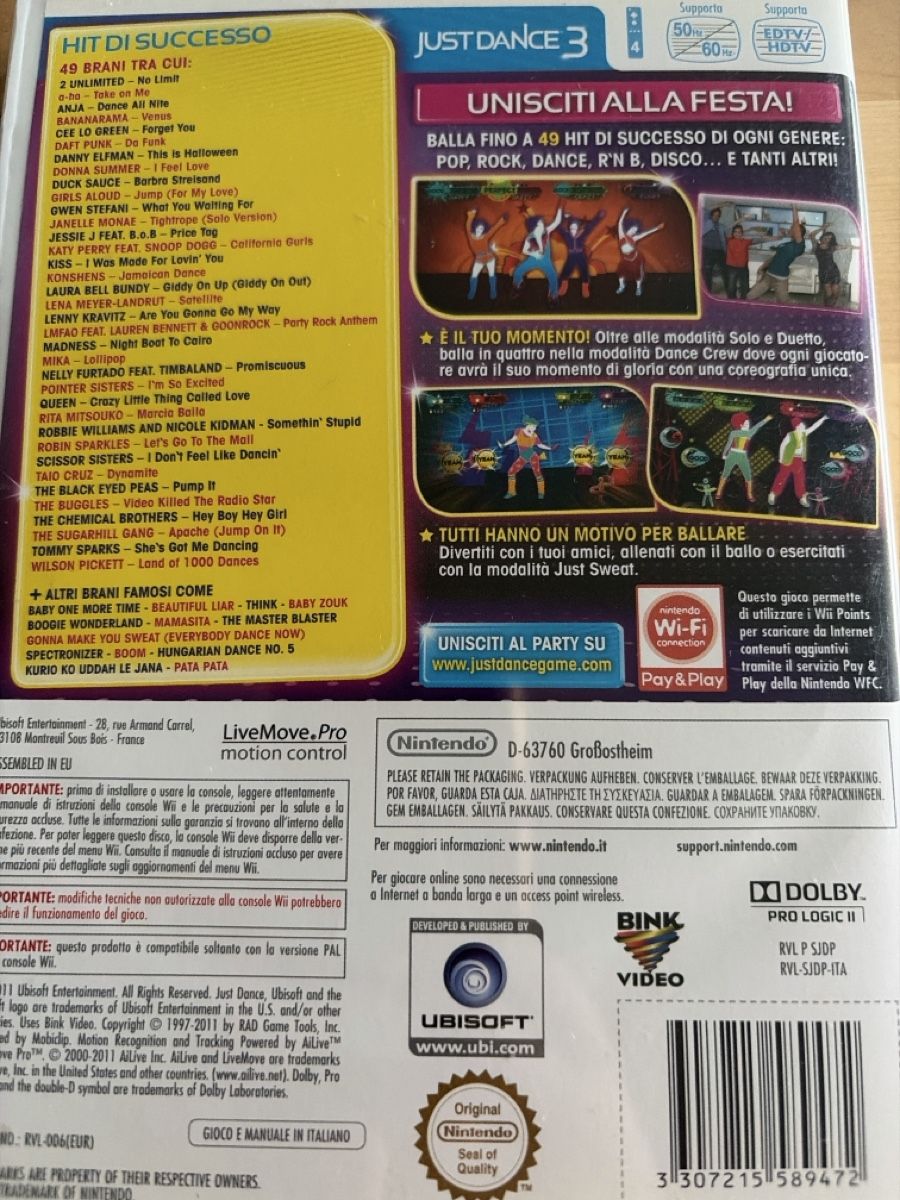 Giochi: Just Dance 3 per Nintendo Wii – Nuovo (secondo la descrizione) da Chiasso venduto da Chibichan 2