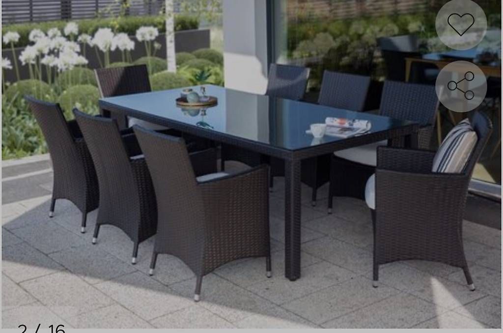 Tischset: Gartenmöbel Set dunkelbraun Sitzer weiss – Gebraucht aus St. Gallen von Sinniah 1