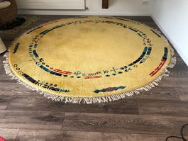 Wunderschöner Orient-Teppich, Nepal, rund, 251cm Durchmesser