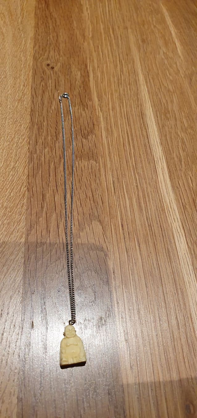 Catenine: Vintage Silberkette 800 mit Buddha Anhänger – Usato da Wallenwil venduto da Rainbow45