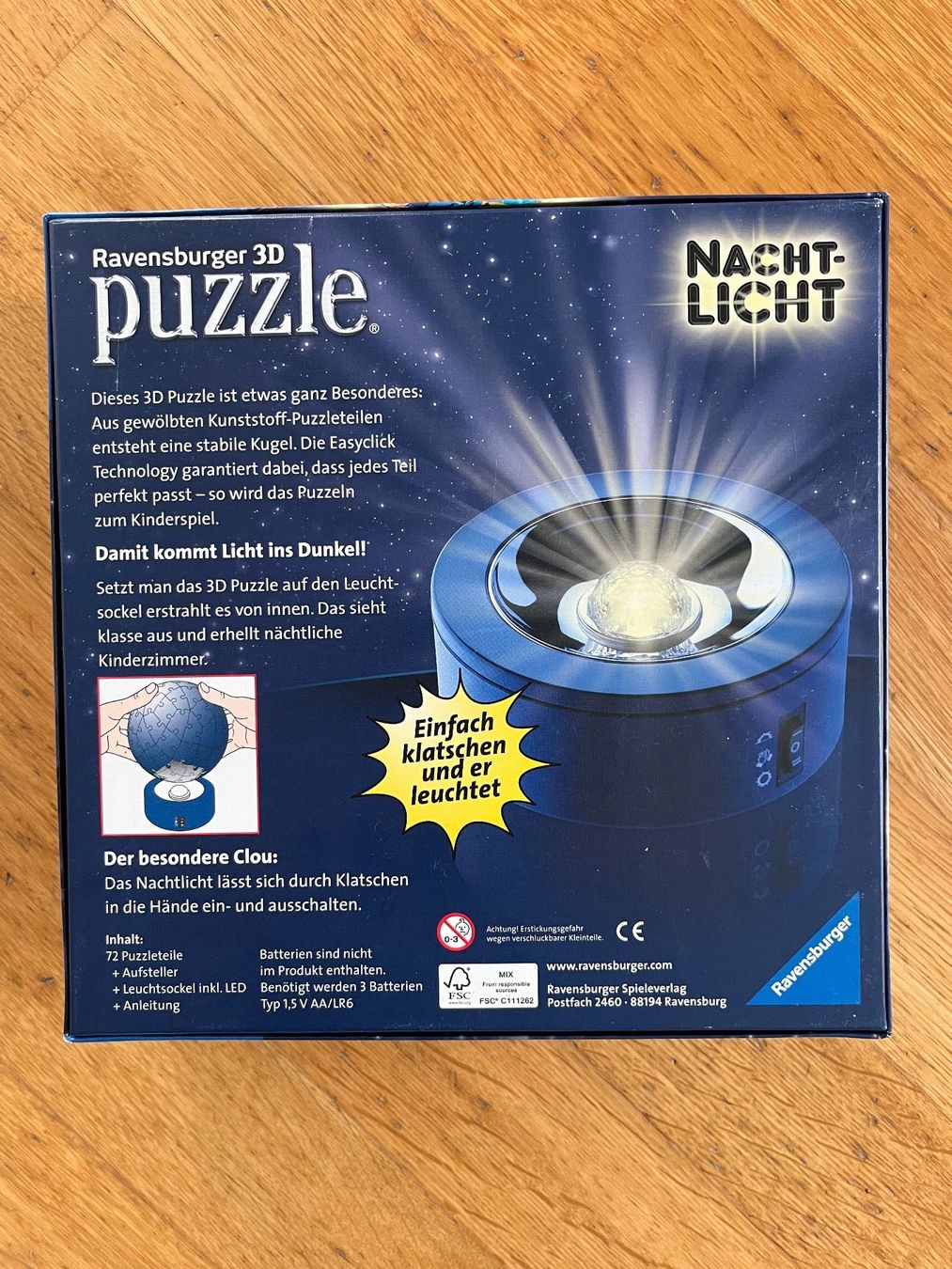 Ravensburger Puzzle: Puzzleball Nachtlicht Ravensburger – Usato da Kreuzlingen venduto da zwergli05 1