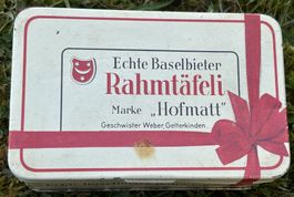 Rahmtäfeli Dose, "Hofmatt", Sammlerstück, Vintage Blechdose