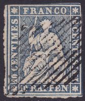 ZNr. 23B, SH-Nr. 23B1 (Strubel 1855), signiert Hermann