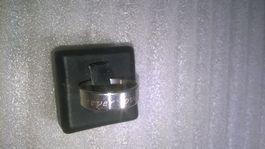 RING EDELSTHAL,,,SILBER FARBE MIT SCHREIBEN