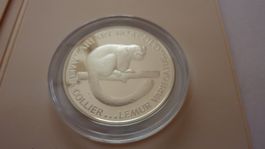 Silbermünze aus Madagaskar : 20 Ariary Vari 1988 , WWF