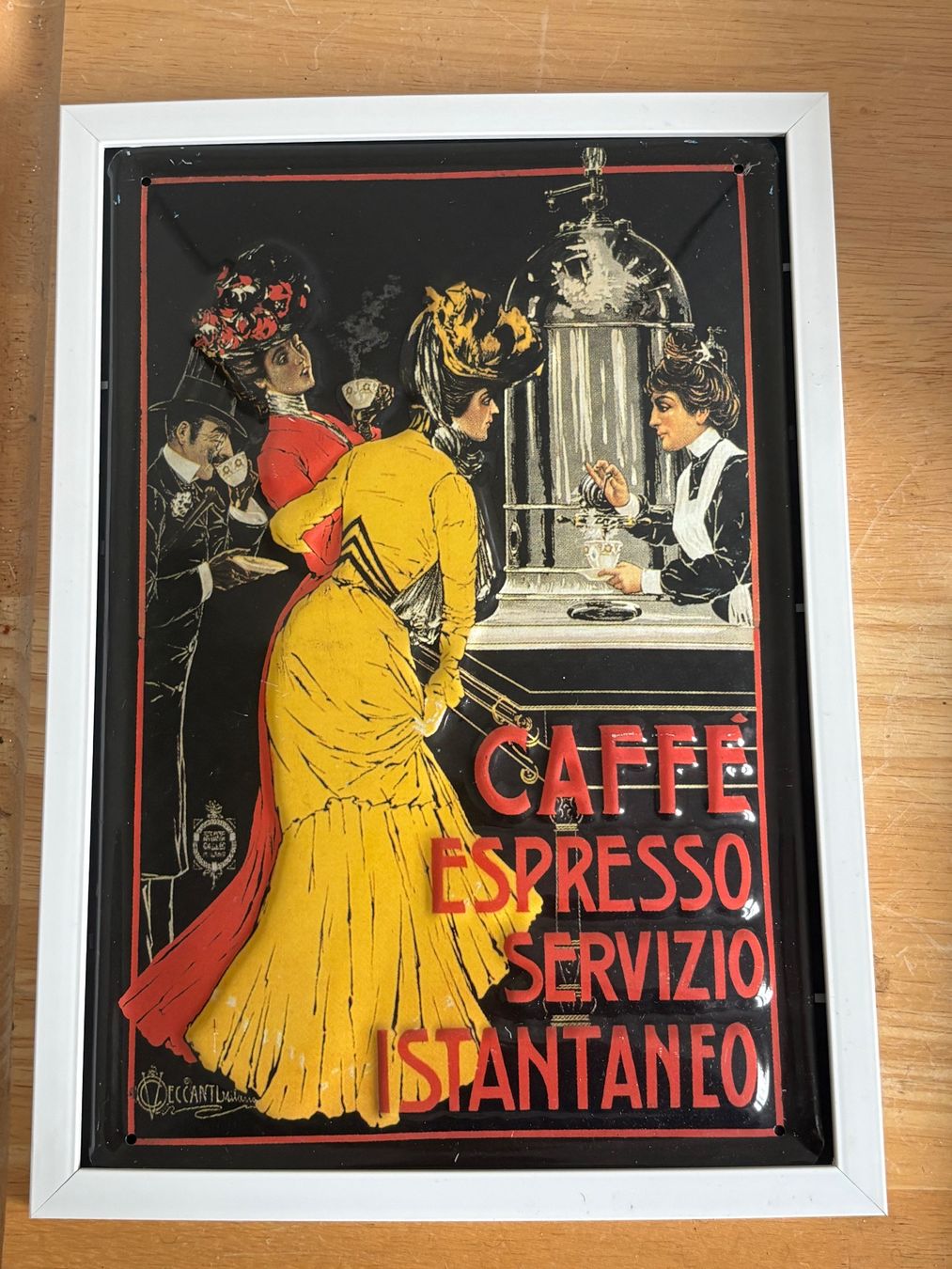 Insegne: Antikes Caffé Espresso Blechschild im Jugendstil, ein ech... – Usato da Frick venduto da Rukki 1