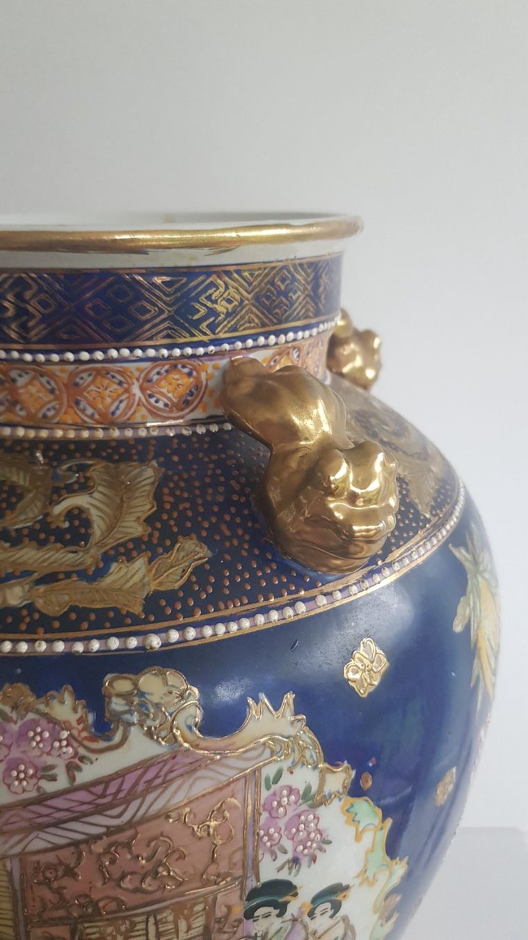 Vasen & Gefässe: Grosse Satsuma Vase aus Privatnachlass – Gebraucht aus Horw von Kunstreich7 4
