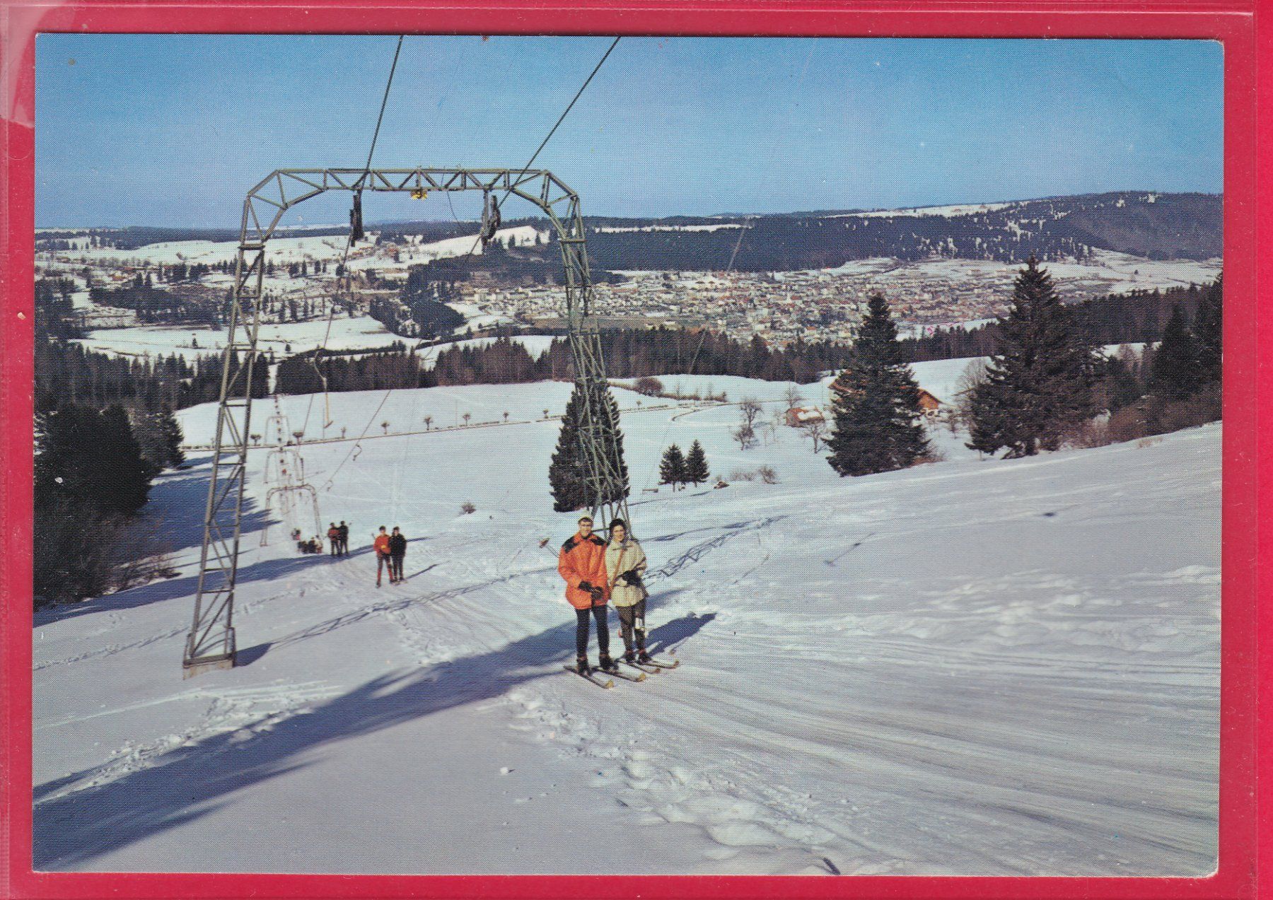 Cartoline postali: TRAMELAN, TÉLÉSKI, 9.1.1967 – Usato da Oberrieden venduto da Gebirgsstelze
