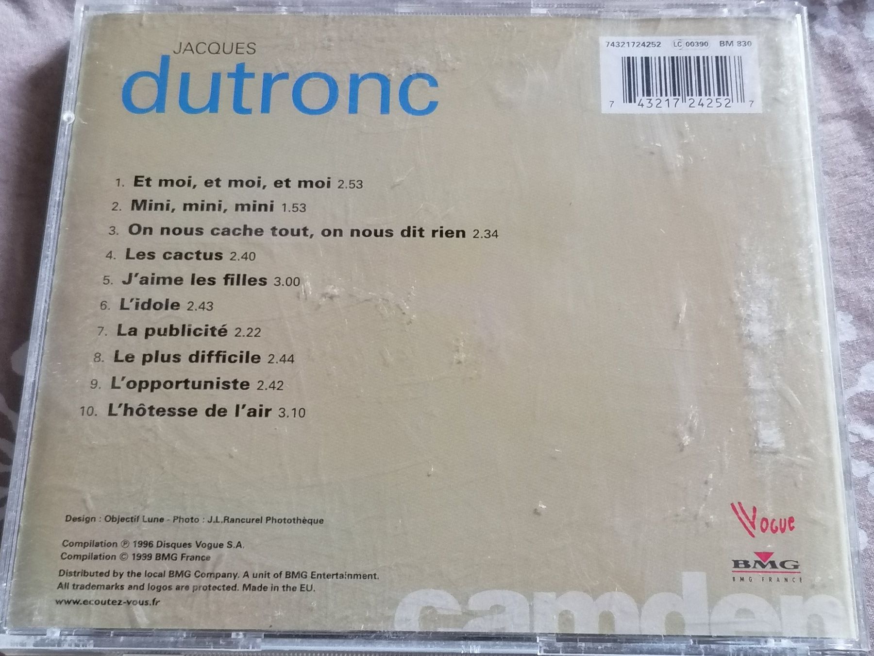 CD: Jacques Dutonc - Jacques Dutronc 1996 Vogues S.A. – Usato da Ermenswil venduto da easyric 2