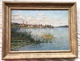 Jakob Herzog (1867-1959) Ölgemälde auf Platte - Neuveville
