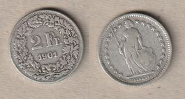 2 Franken 1901, Auflage 50.000