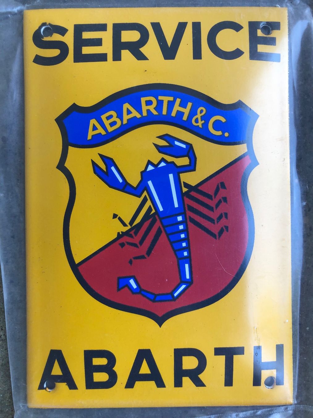 Schilder: Abarth Fiat Service Italia Oldtimer classic – Neu (gemäss Beschreibung) aus Reinach AG von rares75
