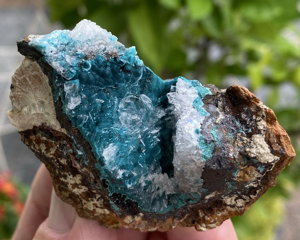 Mineralien & Heilsteine: Schöner Chrysokoll mit Calcit  – Gebraucht aus Selzach von 321compac 9