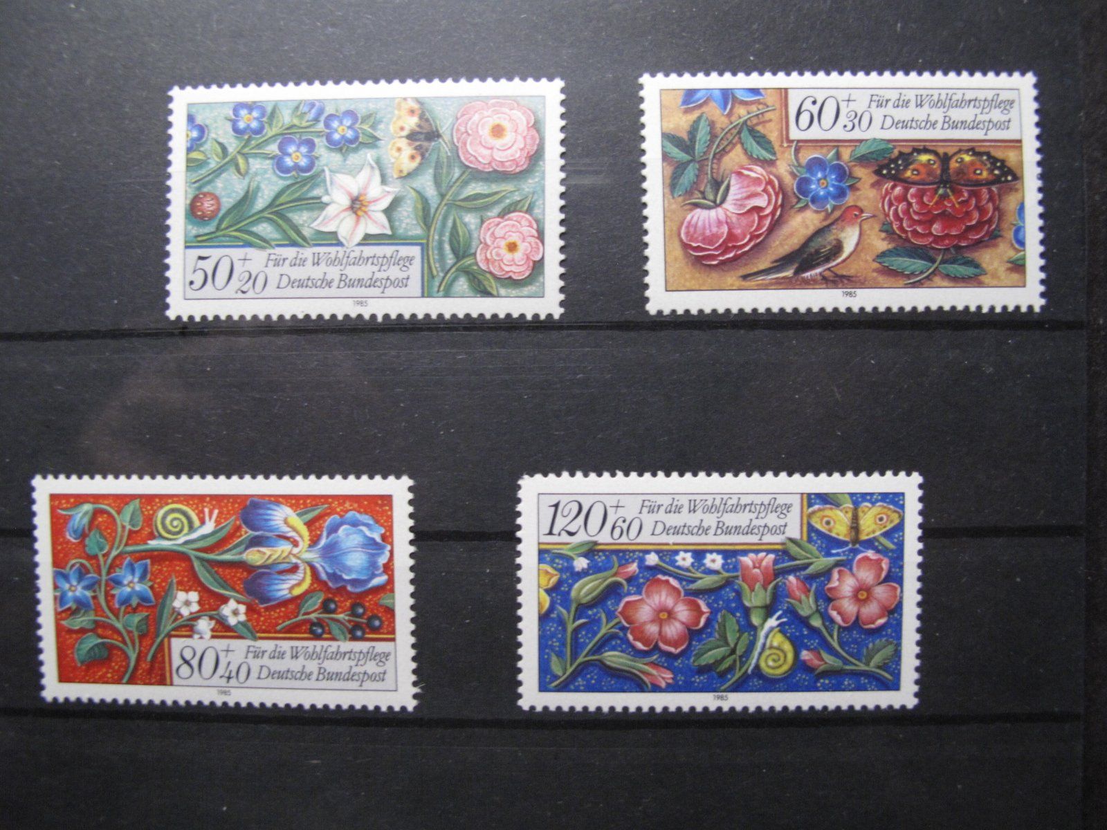 Tutti i francobolli: BRD 1985 Miniaturen ** – Usato da Wil SG venduto da fva01