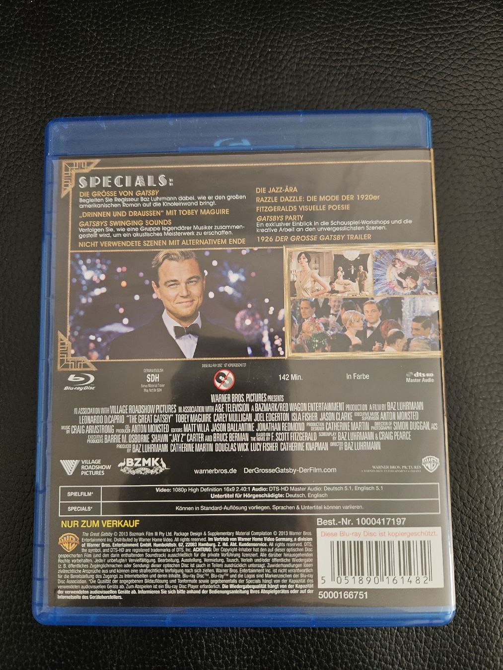 Tutti i DVDs: BluRay: Der grosse Gatsby mit Leonardo DiCaprio – Usato da Oberdorf BL venduto da BaldenEagle 3