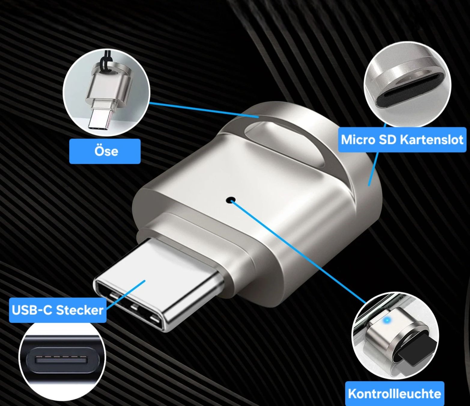 Speicherkarten: Smartphone USB-C Micro SD Kartenleser (fabrikneu) MicroSD – Neu und originalverpackt aus Uster von -FPS- 2