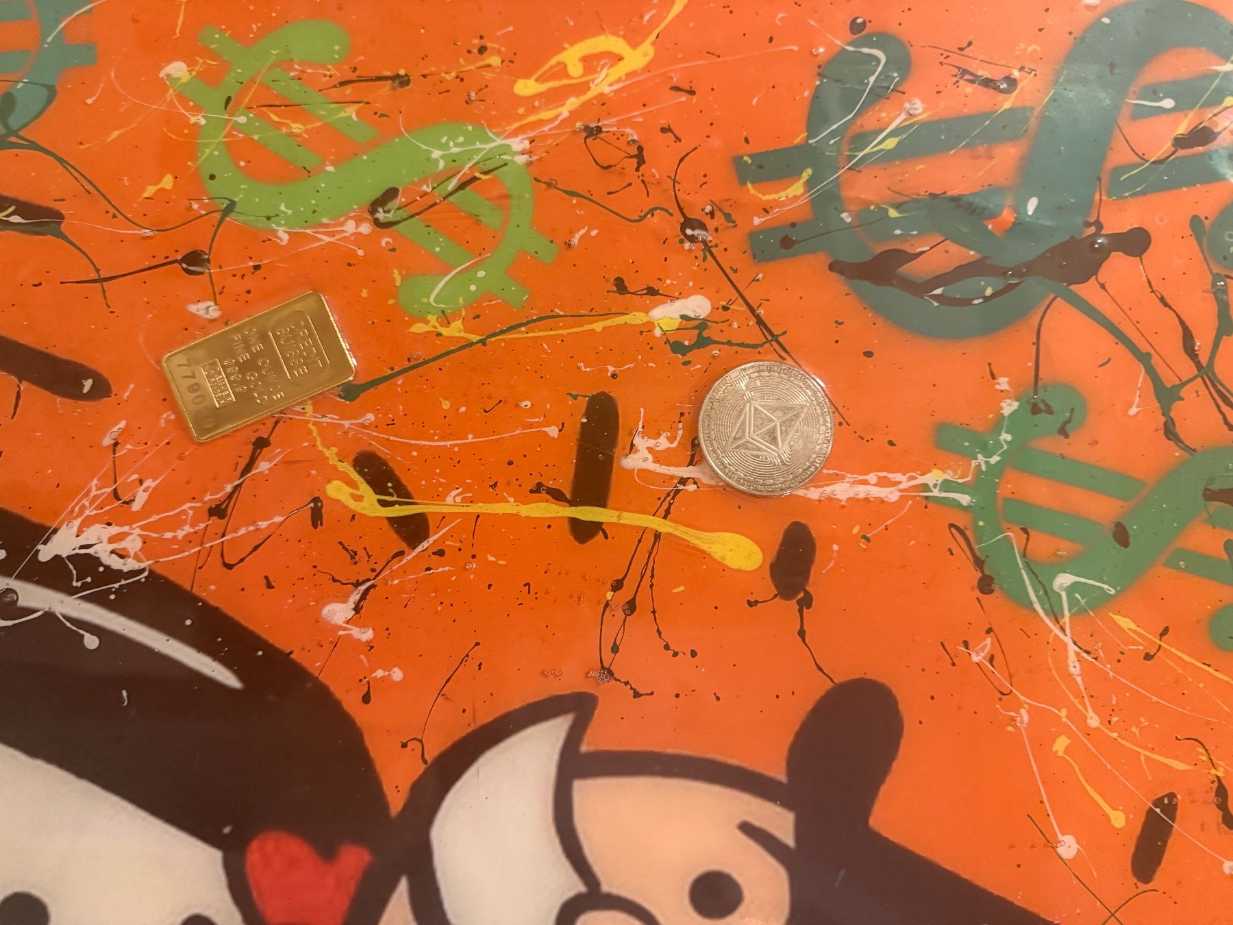 Dipinti: UNIKAT - BITCOIN / MONOPOLY MANN KUNSTWERK – Nuovo e nell'imballaggio originale da Zwingen venduto da Eiphone 2
