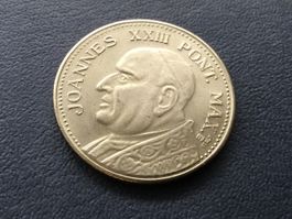 Versilberte Medaille Vatikan Papst Johannes XXIII