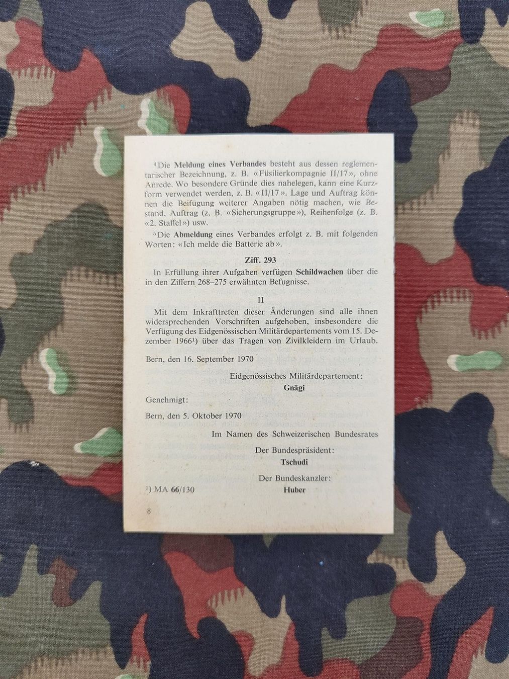 Documenti: Reglement 51.2/II d DIENSTREGLEMENT 1971 – Usato da Bauma venduto da SwissMilitaria 1